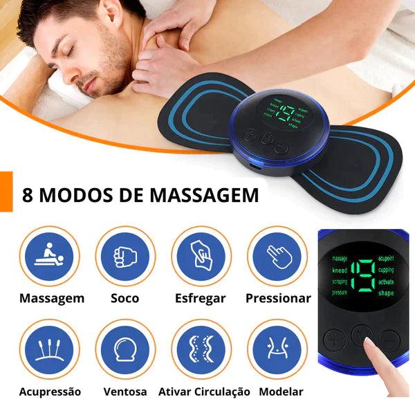 Novo Massageador Eletroterapia Portátil Alivia Estresse, Tensões Musculares, Ansiedade e Dores - Viverdadiz