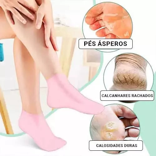 Nova Meia Rejuvenescedora para Hidratar Pés e Calcanhar COMPRE 1 LEVE 2