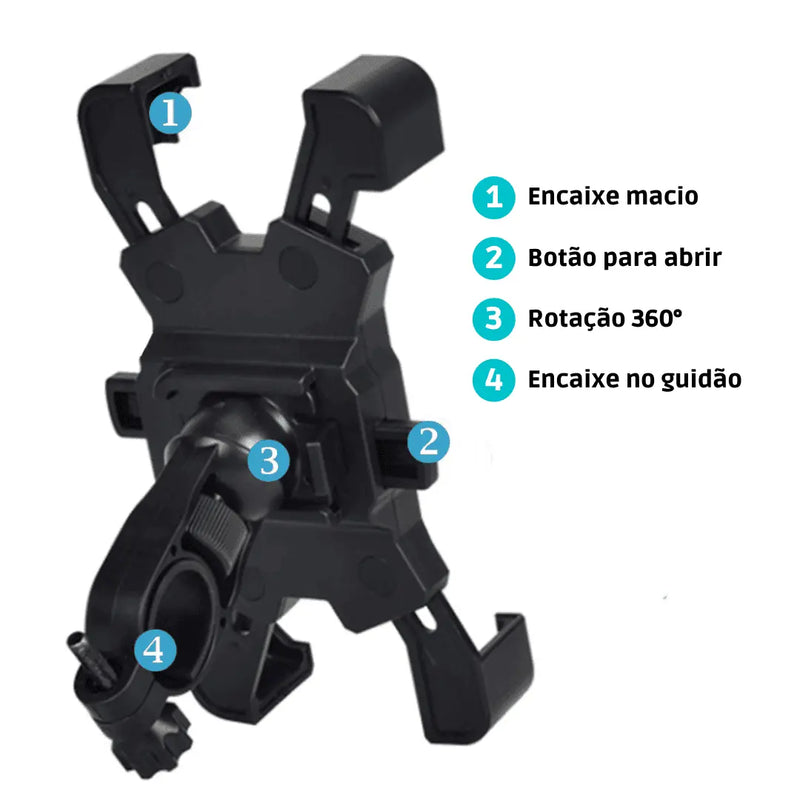 Novo Suporte para Celular Giro 360 Bike