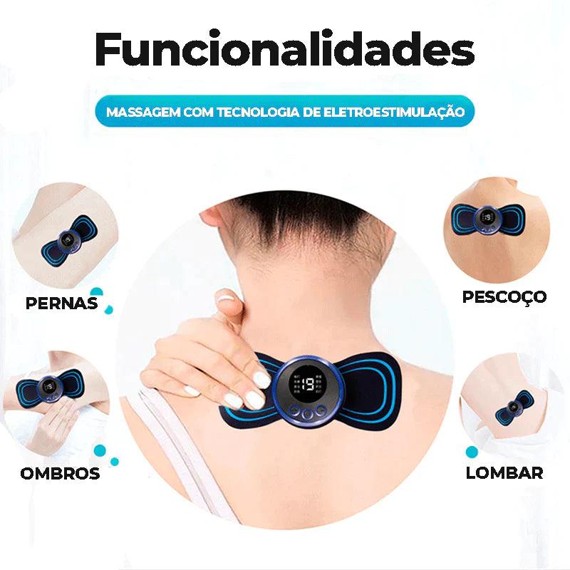 Novo Massageador Eletroterapia Portátil Alivia Estresse, Tensões Musculares, Ansiedade e Dores - Viverdadiz