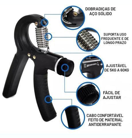 Novo Hand Grip Progressivo - Fortalecedor de Antebraço Regulável 10 a 60kg - Viverdadiz