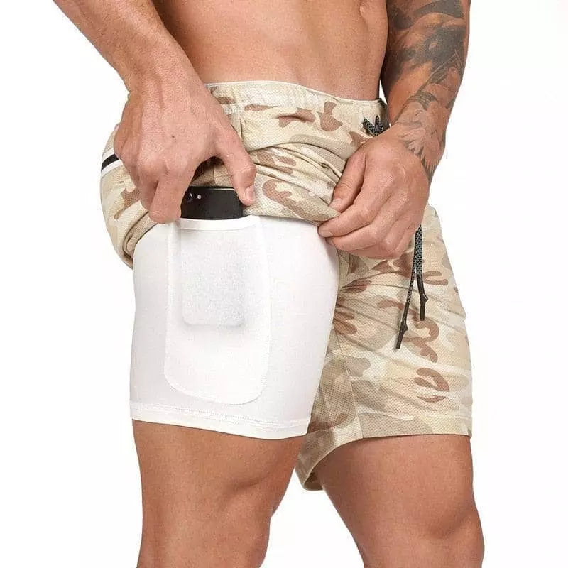 Novo Short Confort 2 em 1 Respirável para Corrida