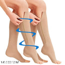 Meia Confort de Alta Compressão Anti Varizes e Inchaço com Ziper