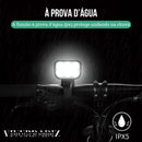 Kit Farol de Bike Profissional Recarregável USB, 6-8 LEDS Luzes Dianteiras e Traseiras