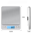 Balança Profissional Digital Para Cozinha LCD de Precisão, 0.01G, 500G, 3KG